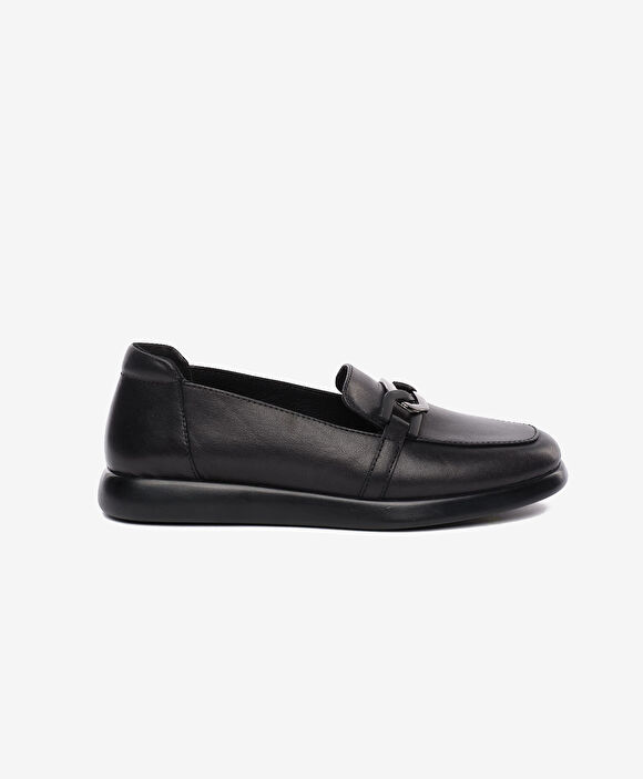 Kadın Siyah Hakiki Deri Comfort Ayakkabı