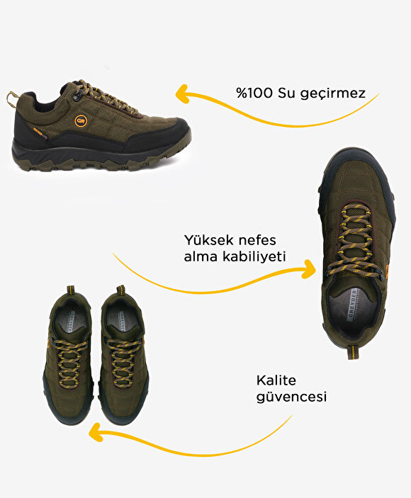 Kadın Haki Su Geçirmez Outdoor Ayakkabı