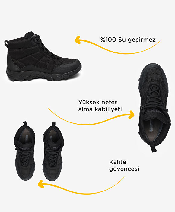 Kadın Siyah Su Geçirmez Outdoor Bot