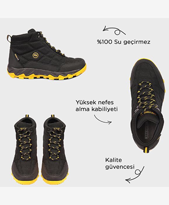 Kadın Siyah Sarı Outdoor Bot