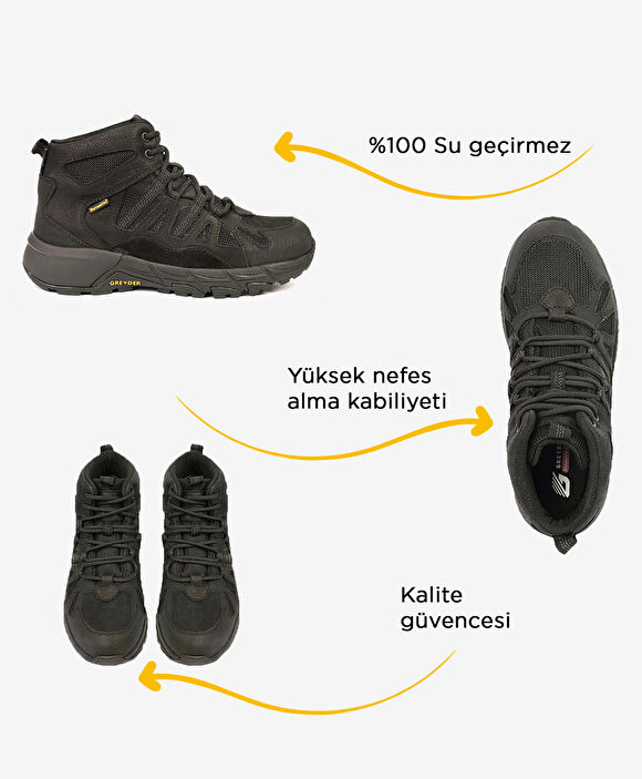 Kadın Siyah Su Geçirmez Outdoor Bot