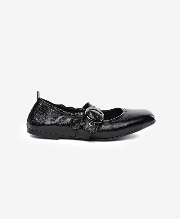 Kadın Siyah Hakiki Deri Babet