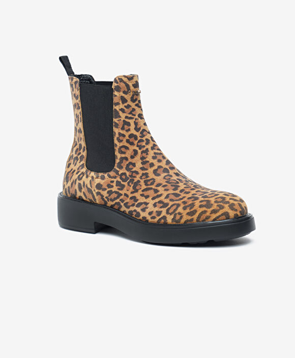 Kadın Leopar Hakiki Deri Chealse Bot