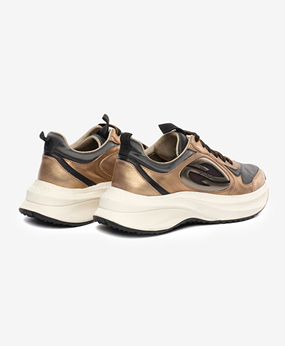 Kadın Bronz Hakiki Deri Spor Ayakkabı