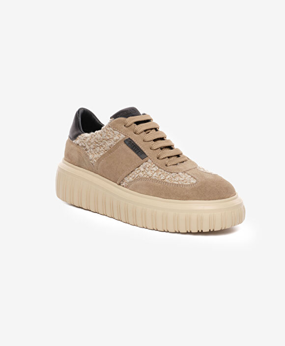 Kadın Vizon Hakiki Deri Sneaker Ayakkabı