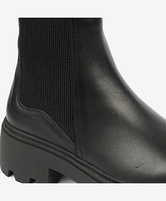 Kadın Siyah Hakiki Deri Chealse Bot