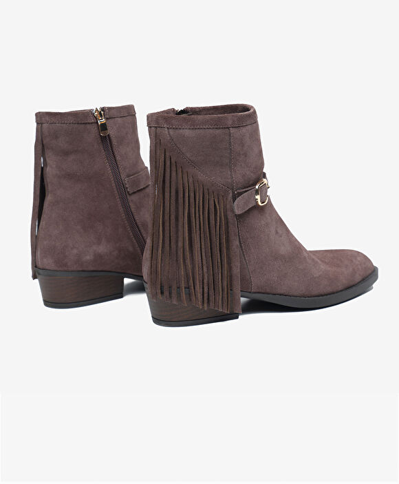 Kadın Vizon Hakiki Deri Bot