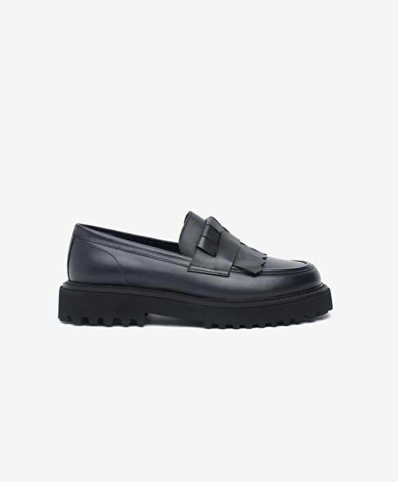 Kadın Siyah Hakiki Deri Loafer Ayakkabı