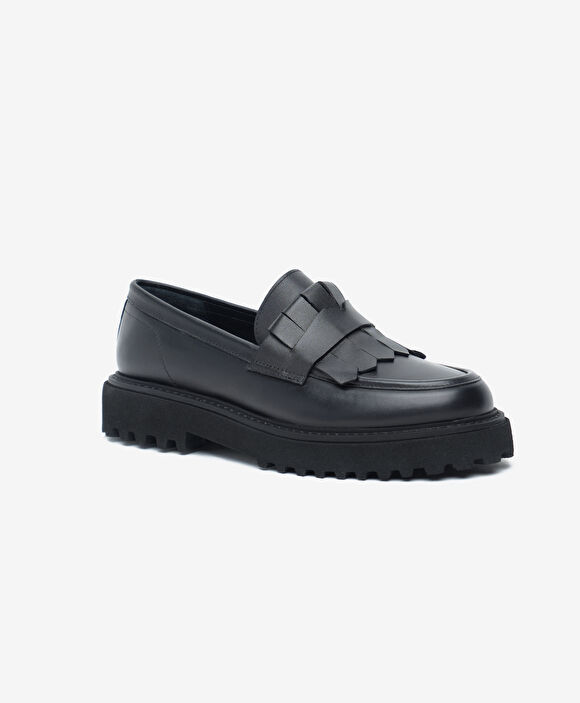 Kadın Siyah Hakiki Deri Loafer Ayakkabı