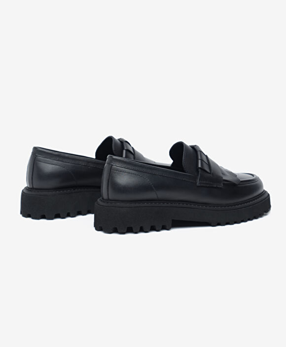 Kadın Siyah Hakiki Deri Loafer Ayakkabı