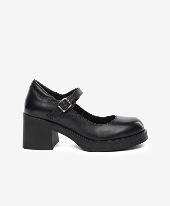 Kadın Siyah Hakiki Deri Klasik Ayakkabı