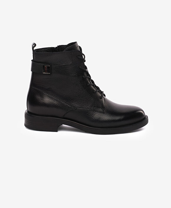 Kadın Siyah Hakiki Deri Bot