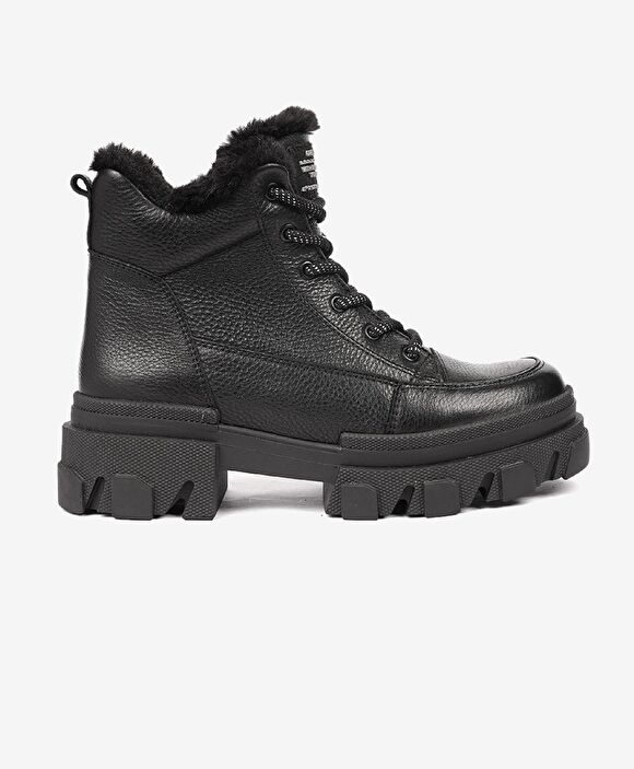 Kadın Siyah Hakiki Deri Bot