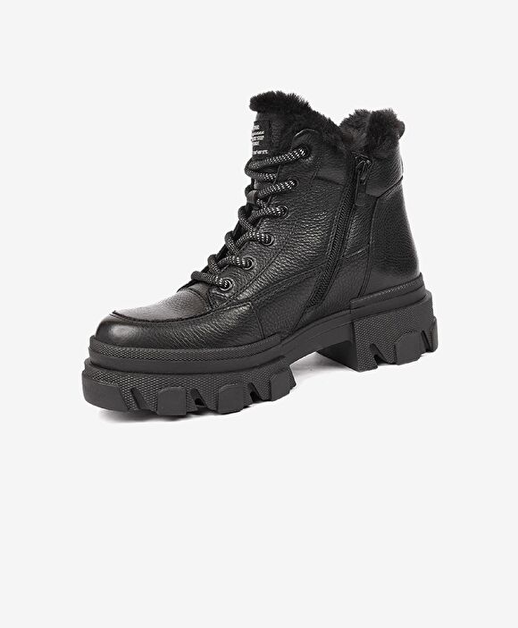 Kadın Siyah Hakiki Deri Bot