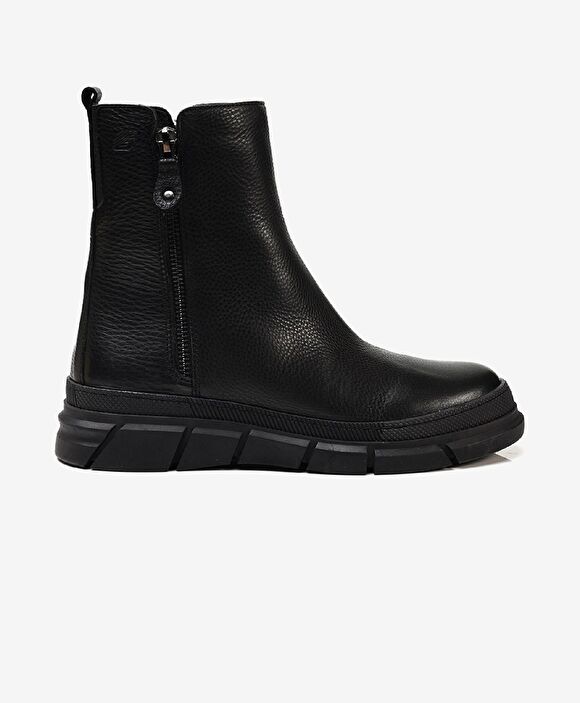 Kadın Siyah Hakiki Deri Bot