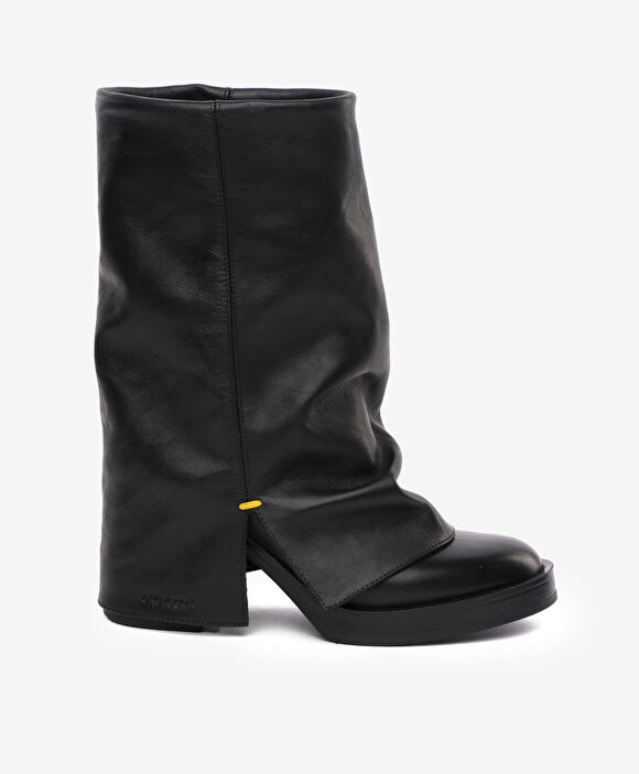 Kadın Siyah Hakiki Deri Topuklu Bot