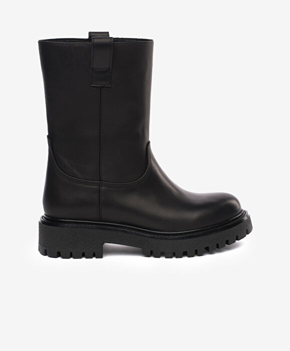 Kadın Siyah Hakiki Deri Bot