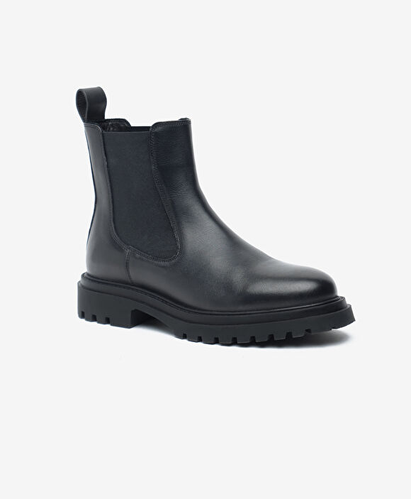 Kadın Siyah Hakiki Deri Chealse Bot