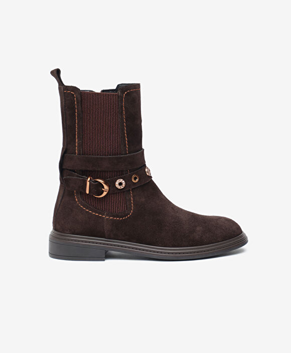 Kadın Kahverengi Hakiki Deri Bot