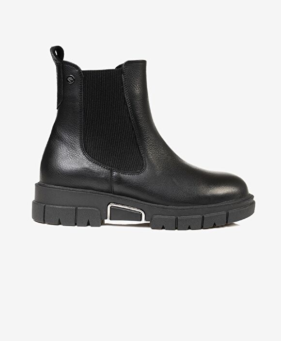 Kadın Siyah Hakiki Deri Chealse Bot