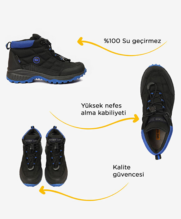 Erkek Çocuk Siyah Saks Su Geçirmez Outdoor Bot