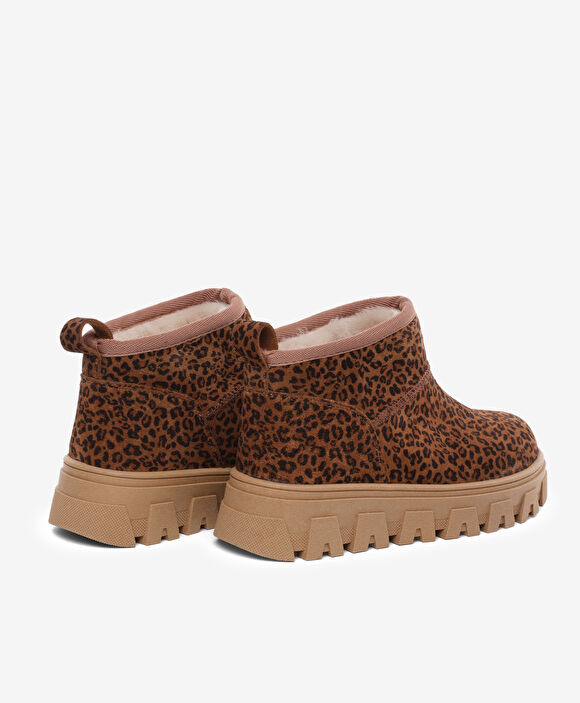 Kız Çocuk Leopar Hakiki Deri Bot