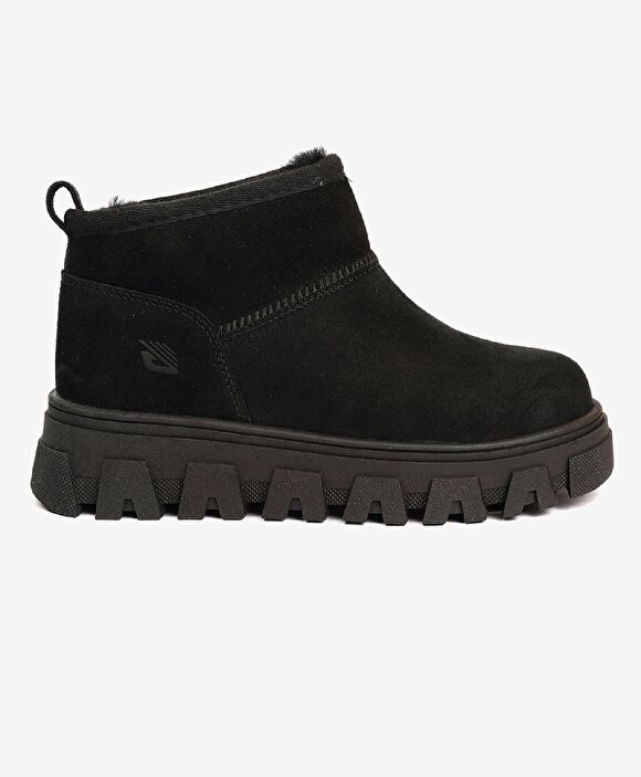 Çocuk Siyah Süet Hakiki Deri Bot