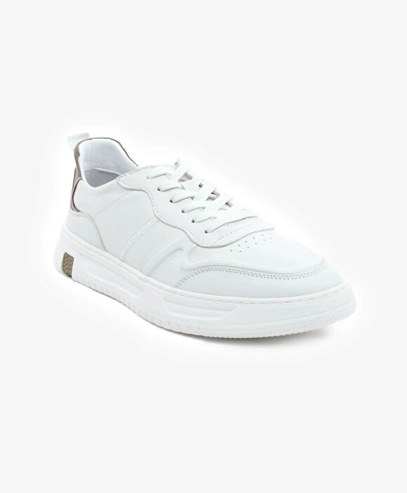 Erkek Beyaz Hakiki Sneaker Ayakkabı