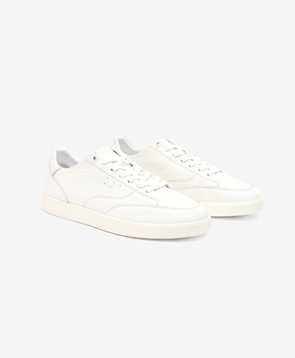 Erkek Kirli Beyaz Hakiki Deri Sneaker Ayakkabı