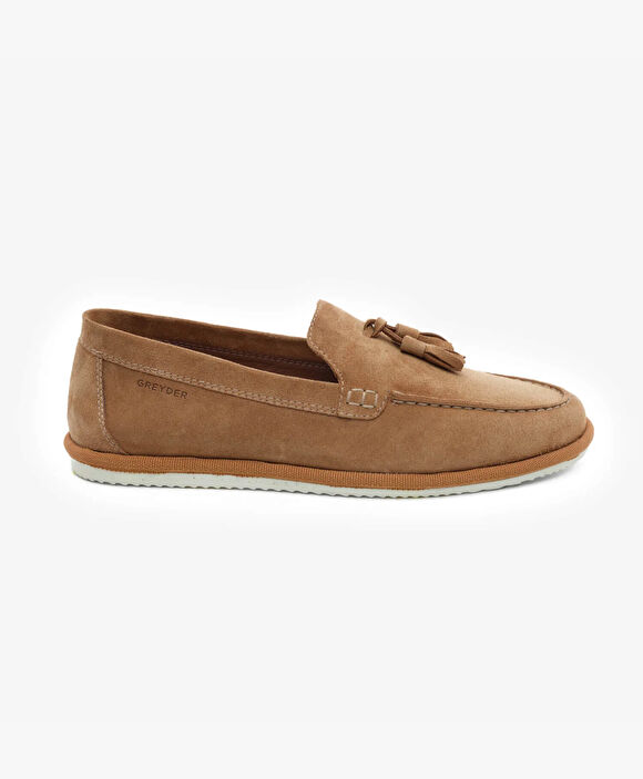 Erkek Taba Hakiki Deri Loafer Ayakkabı