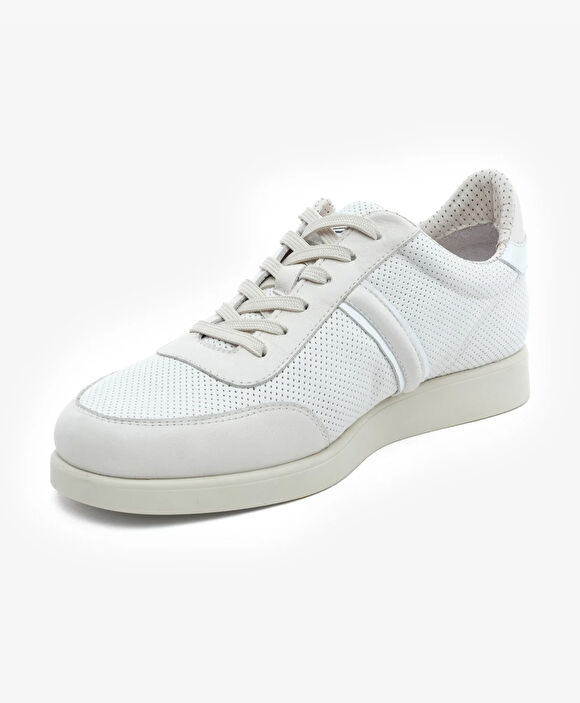 Erkek Beyaz Hakiki Deri Sneaker Ayakkabı