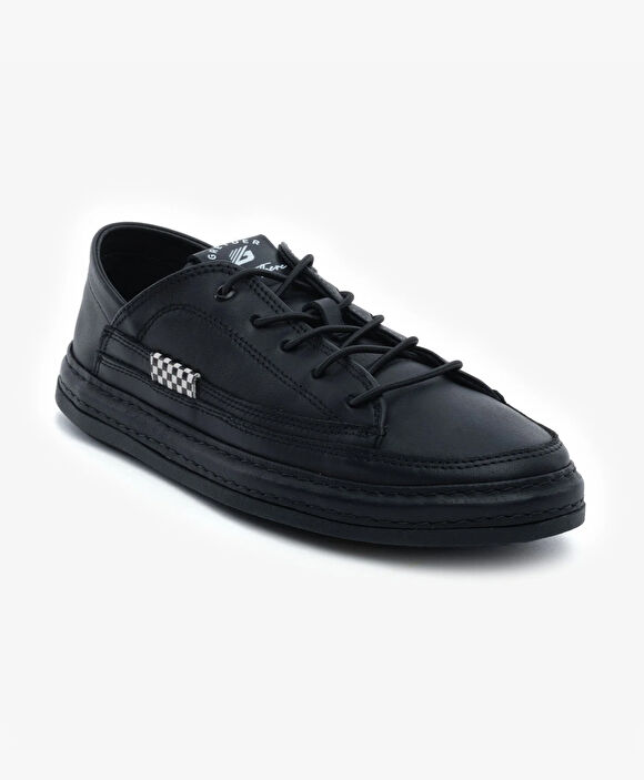 Kadın Siyah Hakiki Deri Sneaker Ayakkabı