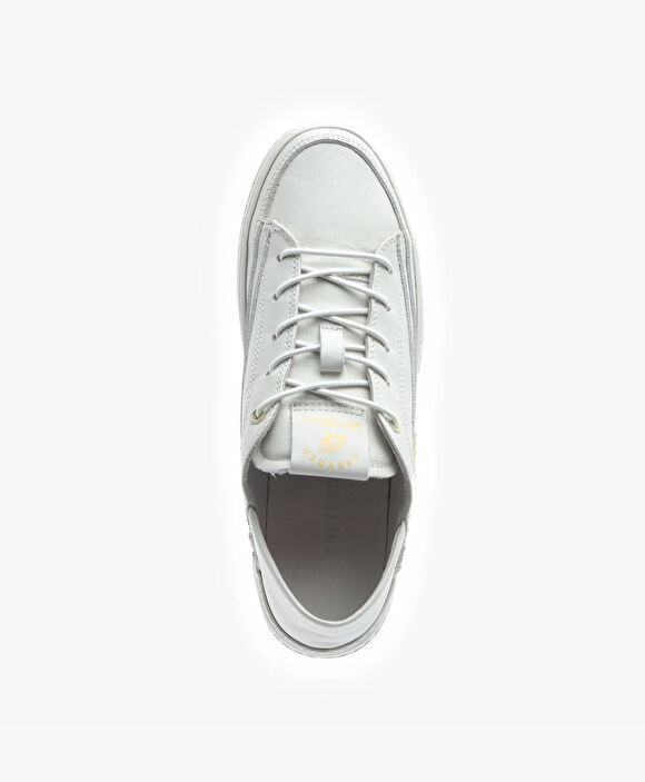 Kadın Kirli Beyaz Hakiki Deri Sneaker Ayakkabı