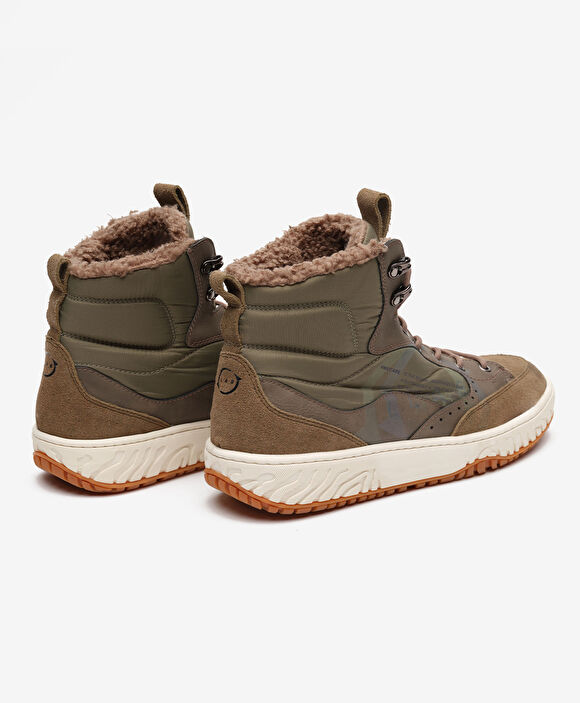 Erkek Kamuflaj Hakiki Deri Sneaker Bot