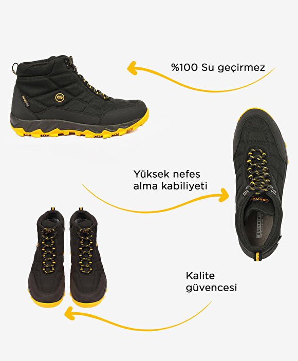 Erkek Siyah Sarı Bot