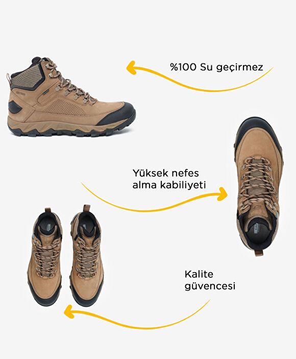 Erkek Vizon Hakiki Deri Su Geçirmez Outdoor Bot