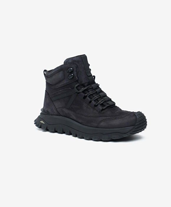 Erkek Siyah Hakiki Deri Outdoor Bot