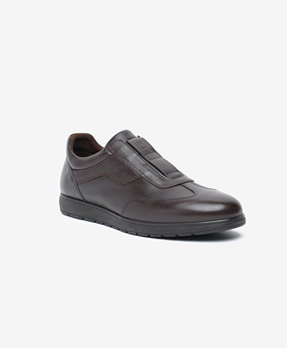 Erkek Kahverengi Hakiki Deri Klasik Ayakkabı