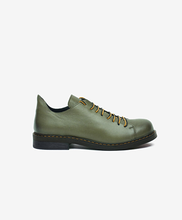 Kadın Haki Hakiki Klasik Ayakkabı