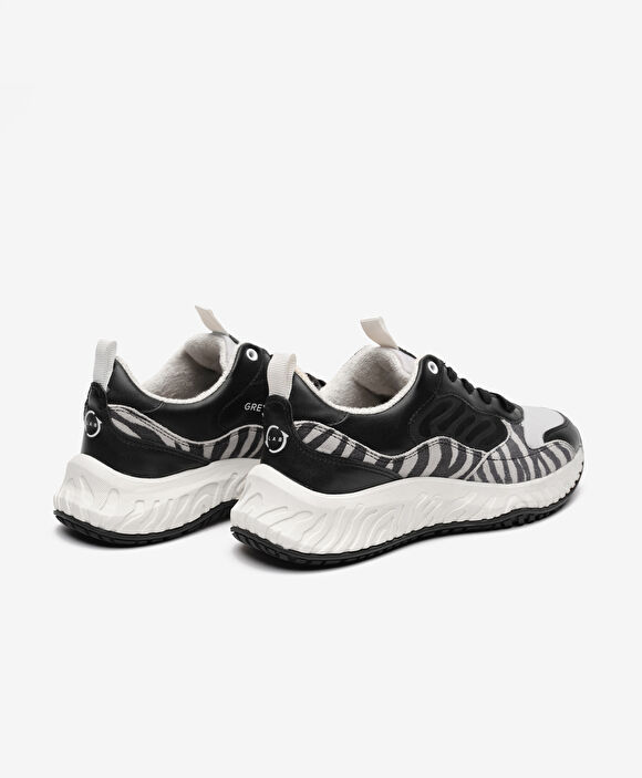 Greyder LAB Kadın Siyah Beyaz Hakiki Deri Spor Ayakkabı
