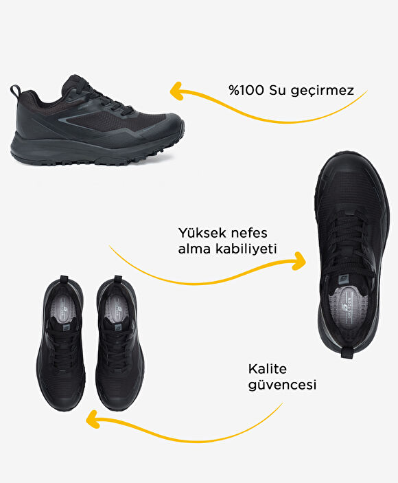 Kadın Siyah Su Geçirmez Outdoor Ayakkabı