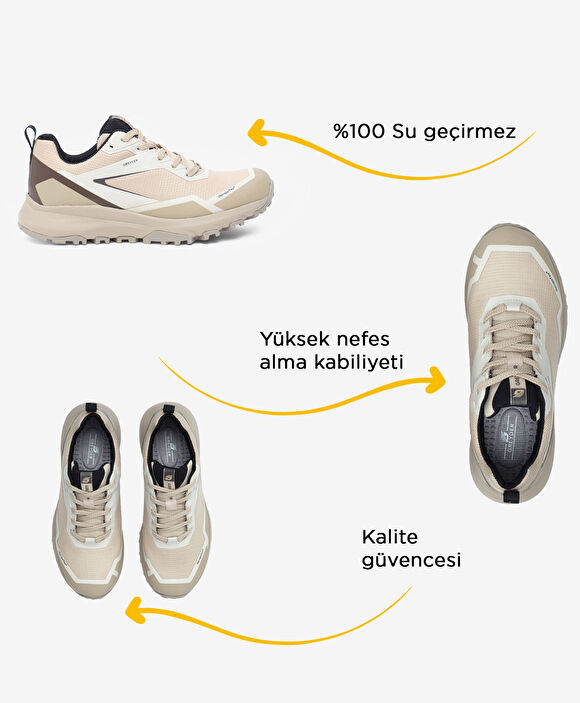 Kadın Bej Su Geçirmez Outdoor Ayakkabı