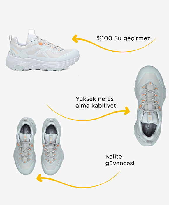 Kadın Açık Gri Su Geçirmez Outdoor Ayakkabı