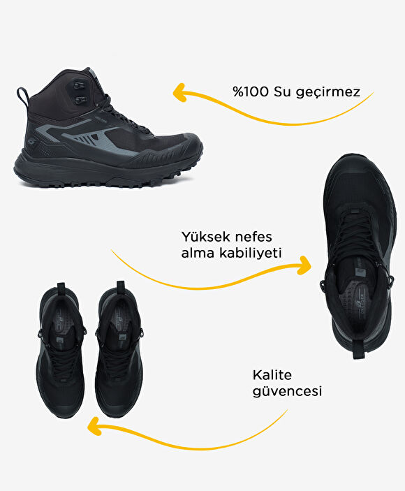 Kadın Siyah Su Geçirmez Outdoor Bot