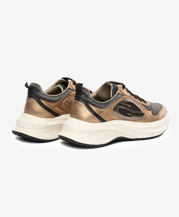 Kadın Bronz Hakiki Deri Spor Ayakkabı