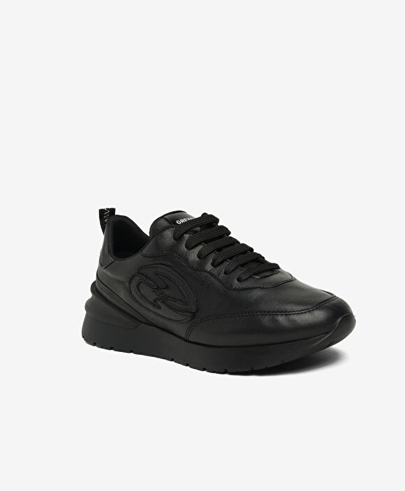 Kadın Siyah Hakiki Deri Spor Ayakkabı