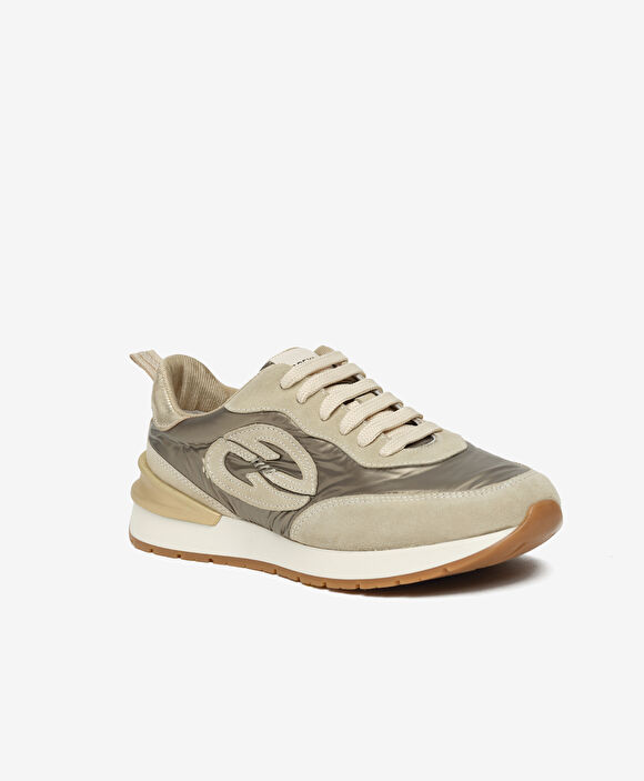 Kadın Bej Hakiki Deri Spor Ayakkabı