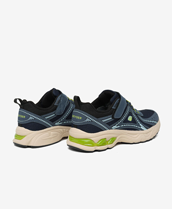 Çocuk Lacivert Yeşil Su Geçirmez Hakiki Deri Spor Ayakkabı