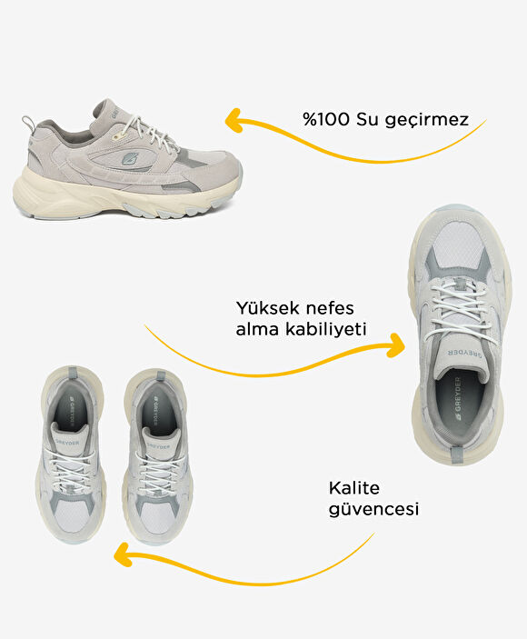 Çocuk Gri Su Geçirmez Spor Ayakkabı