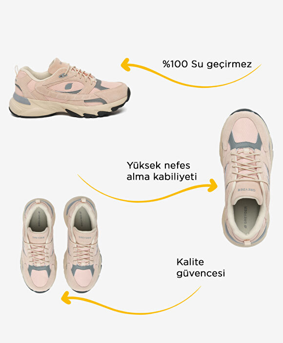 Çocuk Pudra Su Geçirmez Spor Ayakkabı